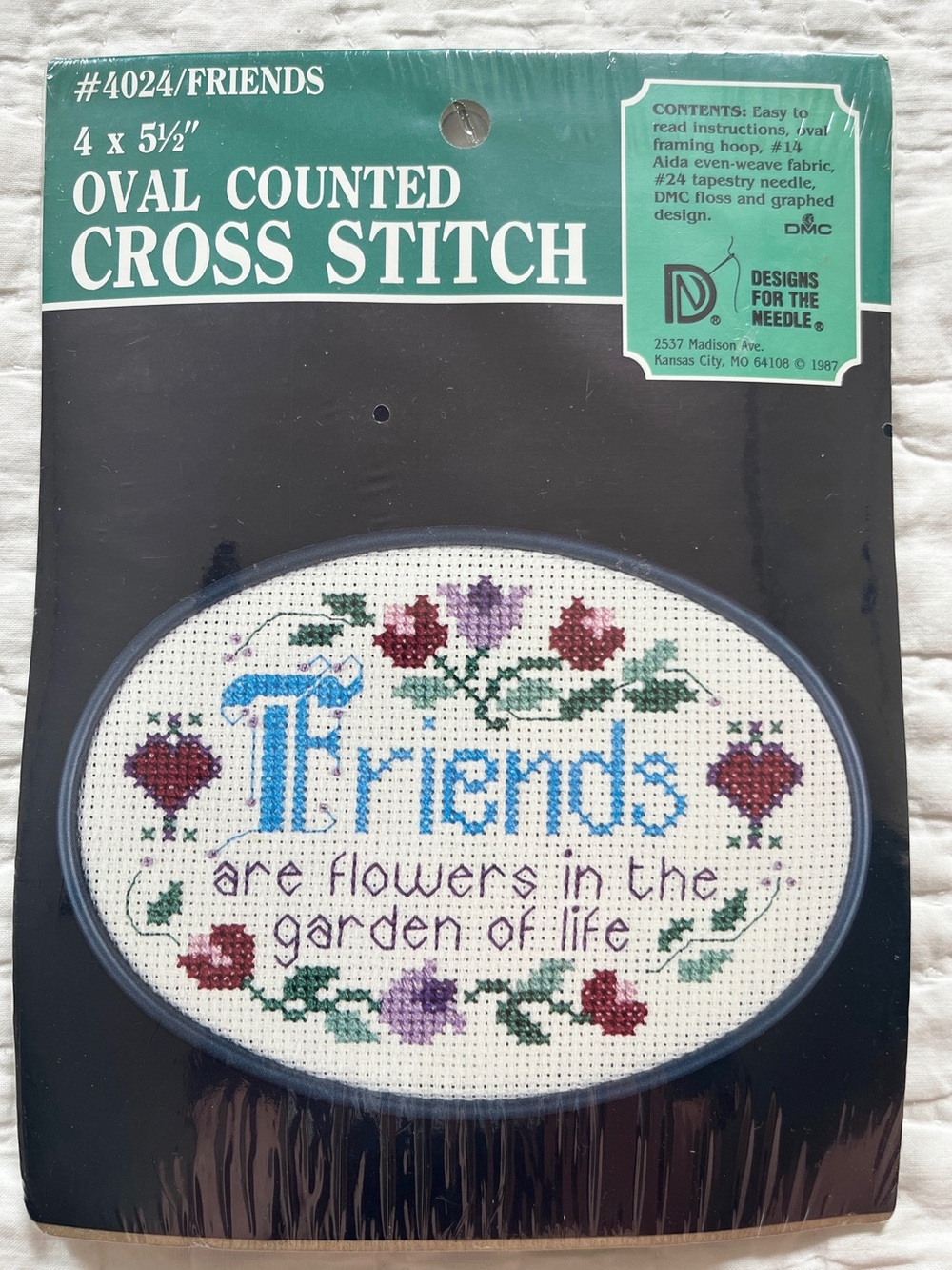 NEW Designs for the Needle‎ Cross Stitch Kit Friends Are Flowers Garden of Life